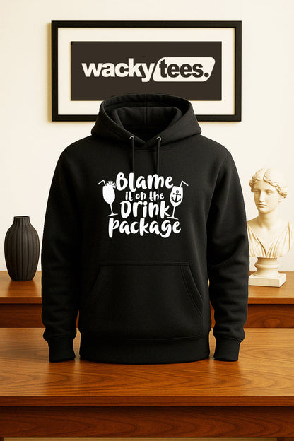 Blame It On The Drink Package Cruise Vacation Boozy Graphic Tee Shirt