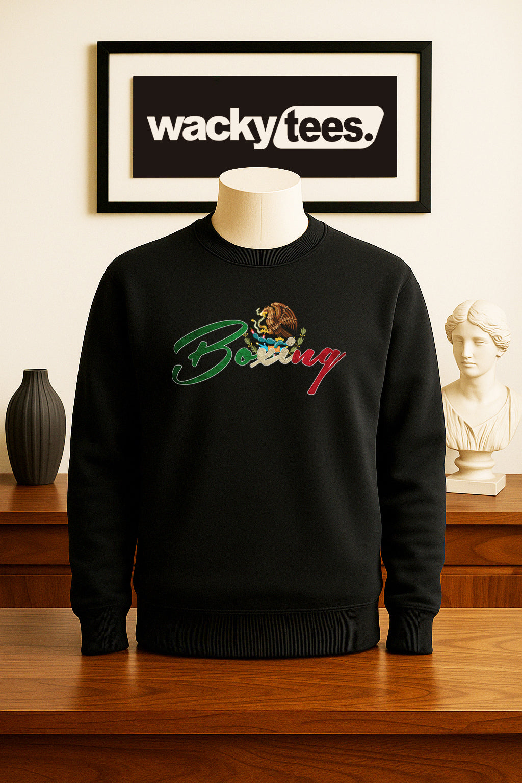 Boxing Mexico Mexican Flag Eagle Graphic Tee Shirt
