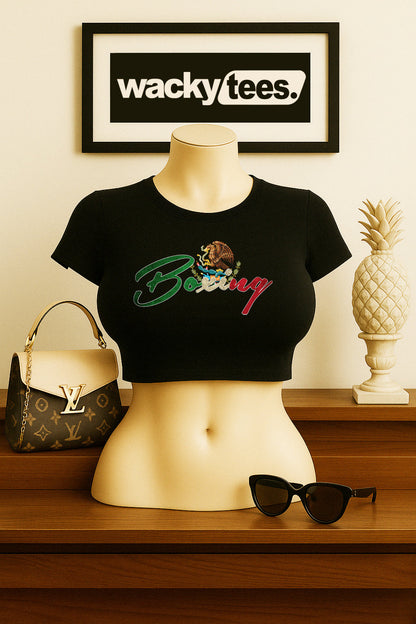 Boxing Mexico Mexican Flag Eagle Graphic Tee Shirt