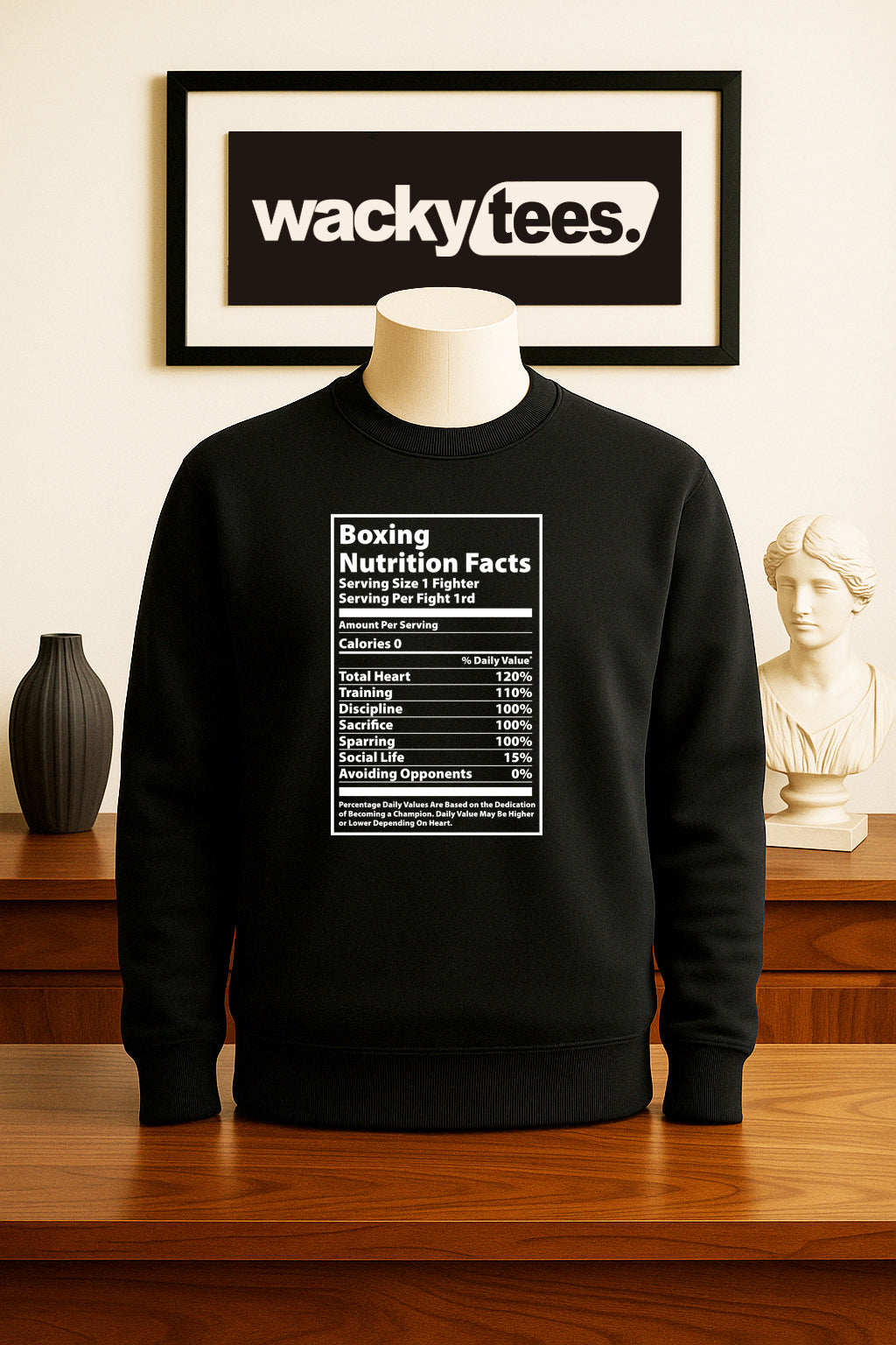 Boxing Boxer Nutrition Facts 1 Fighter Graphic Tee Shirt