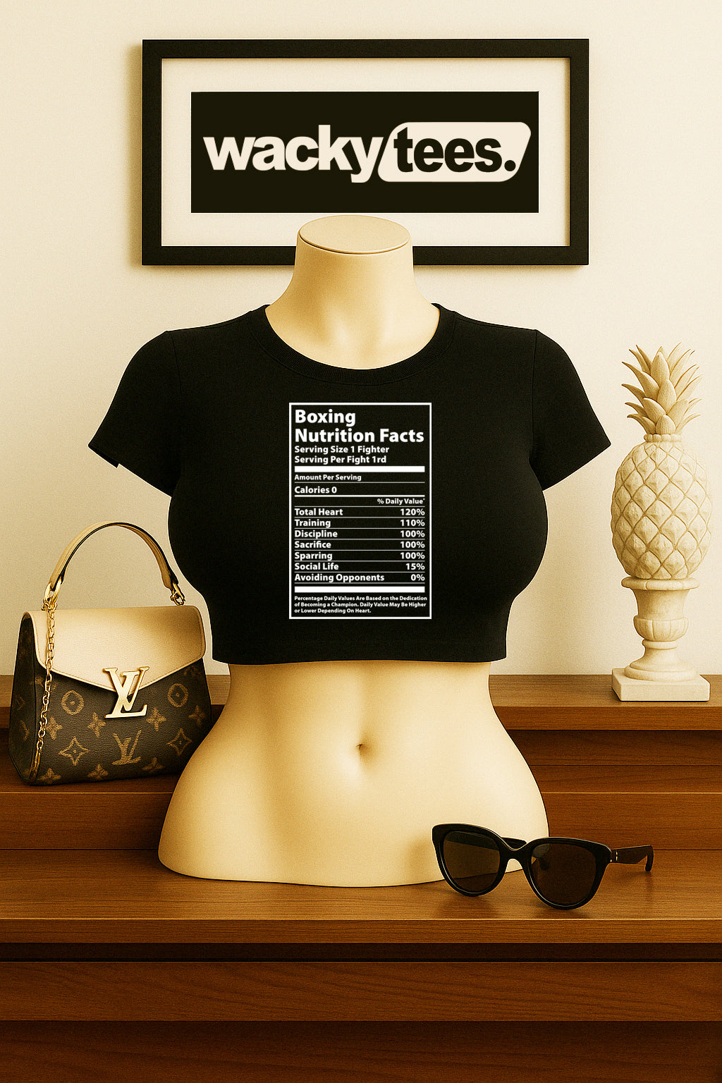 Boxing Boxer Nutrition Facts 1 Fighter Graphic Tee Shirt