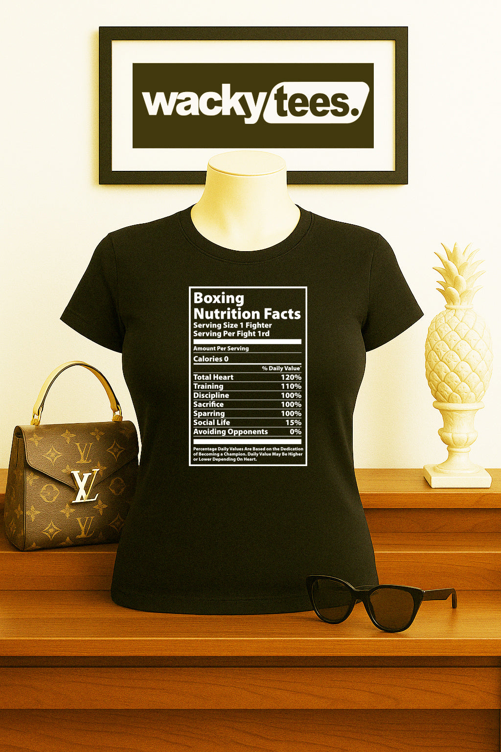 Boxing Boxer Nutrition Facts 1 Fighter Graphic Tee Shirt