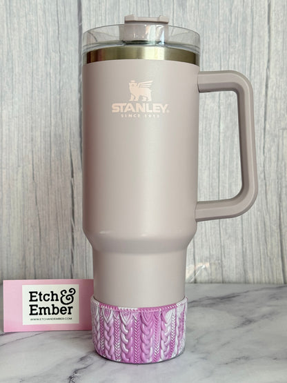 Laura’s Pretty Purple REMIX MACRAME Tumbler Boot -fits 20-40oz