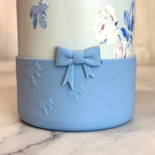 Light Blue Mini Bows Tumbler Boot -fits 20-40oz New!