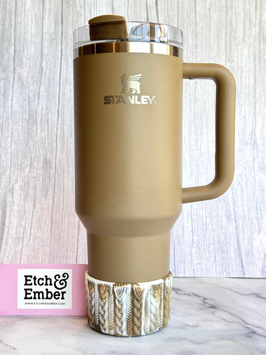 Basic Brown REMIX MACRAME Tumbler Boot -fits 20-40oz