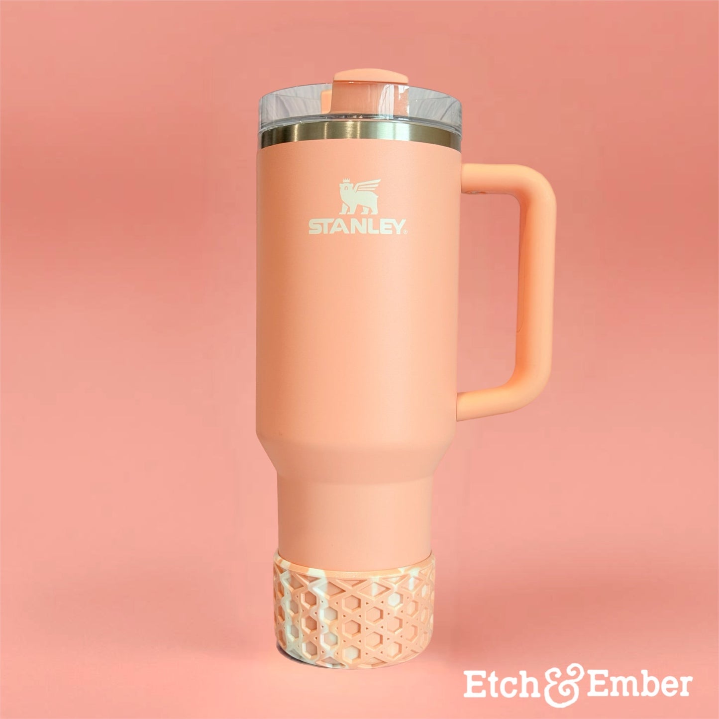 Peaches & Cream Waffle Tumbler Boot -Fall fits 20-40oz