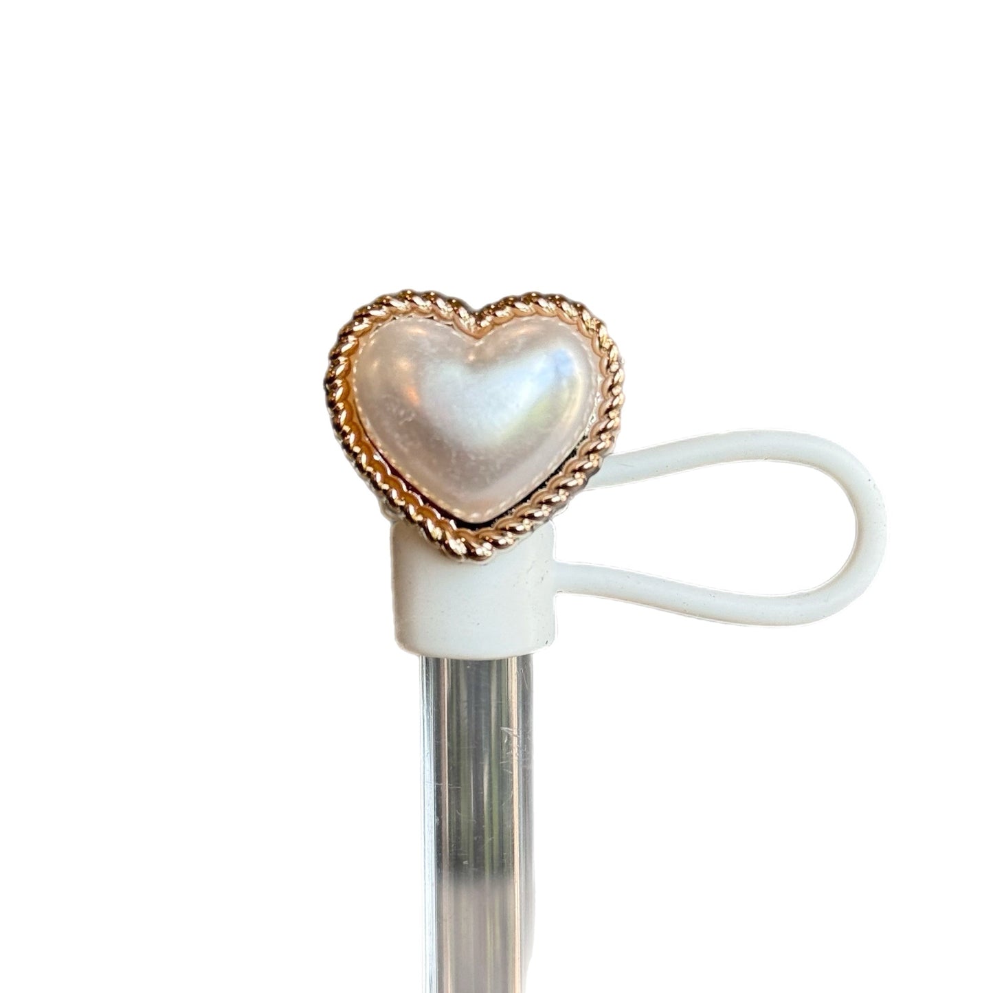 PEARL STRAW TOPPER - Tumbler Handle Charm