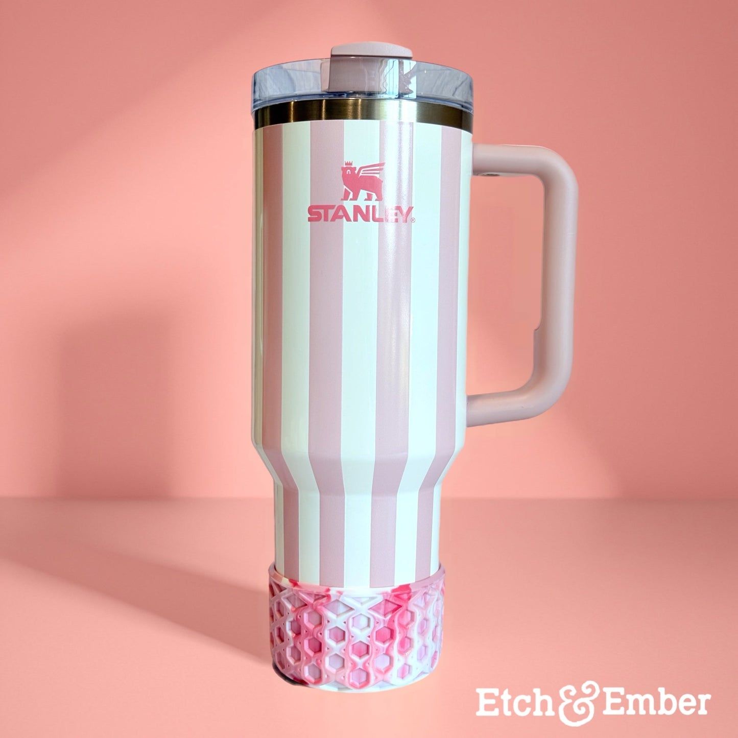 Strawberry Swirl WAFFLE Tumbler Boot -fits 20-40oz