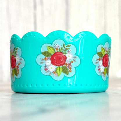 Tiffany Floral Scallop Tumbler Boot -fits 20-40oz