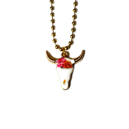 Cow Skull Charm - Tumbler Handle Charm