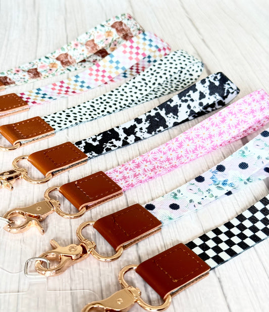 Phone Wrist Strap Keychain with Tether Tab - HIGHLAND COW