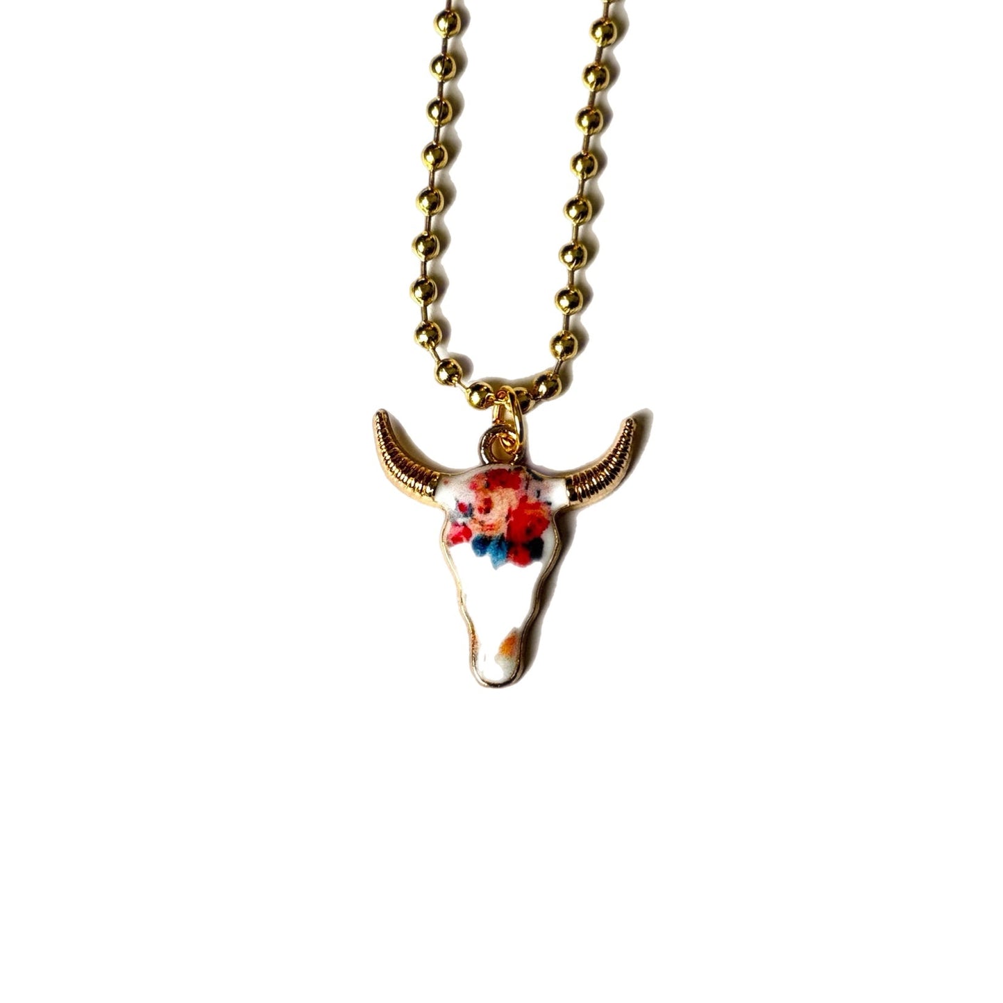 Cow Skull Charm - Tumbler Handle Charm