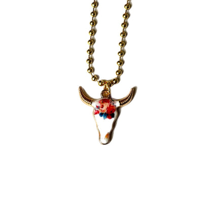 Cow Skull Charm - Tumbler Handle Charm