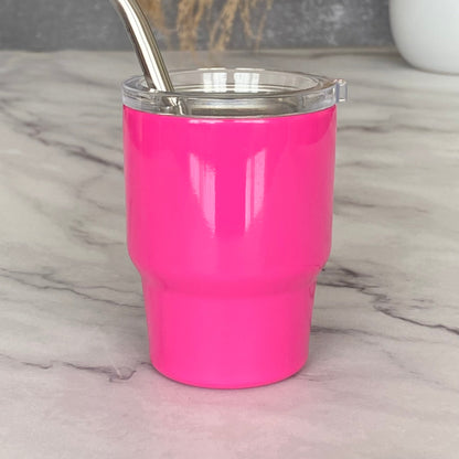 New! Mini Stainless Steel Tumbler with Straw