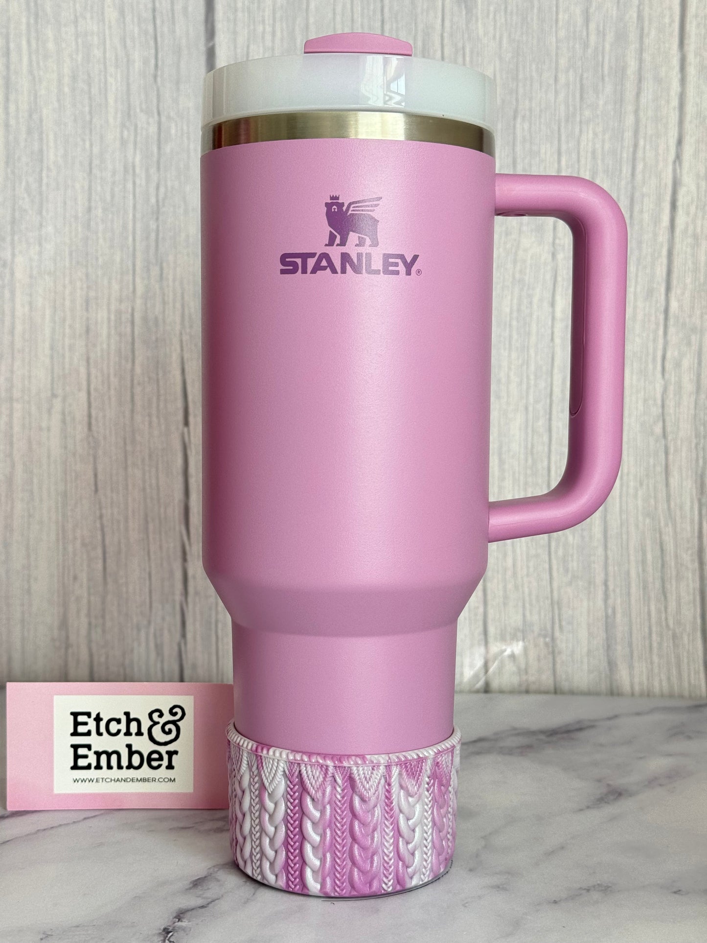 Laura’s Pretty Purple REMIX MACRAME Tumbler Boot -fits 20-40oz