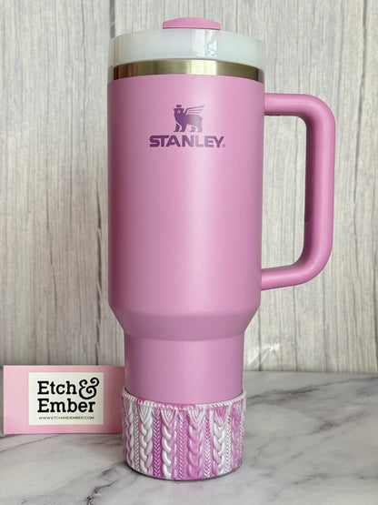 Laura’s Pretty Purple REMIX MACRAME Tumbler Boot -fits 20-40oz