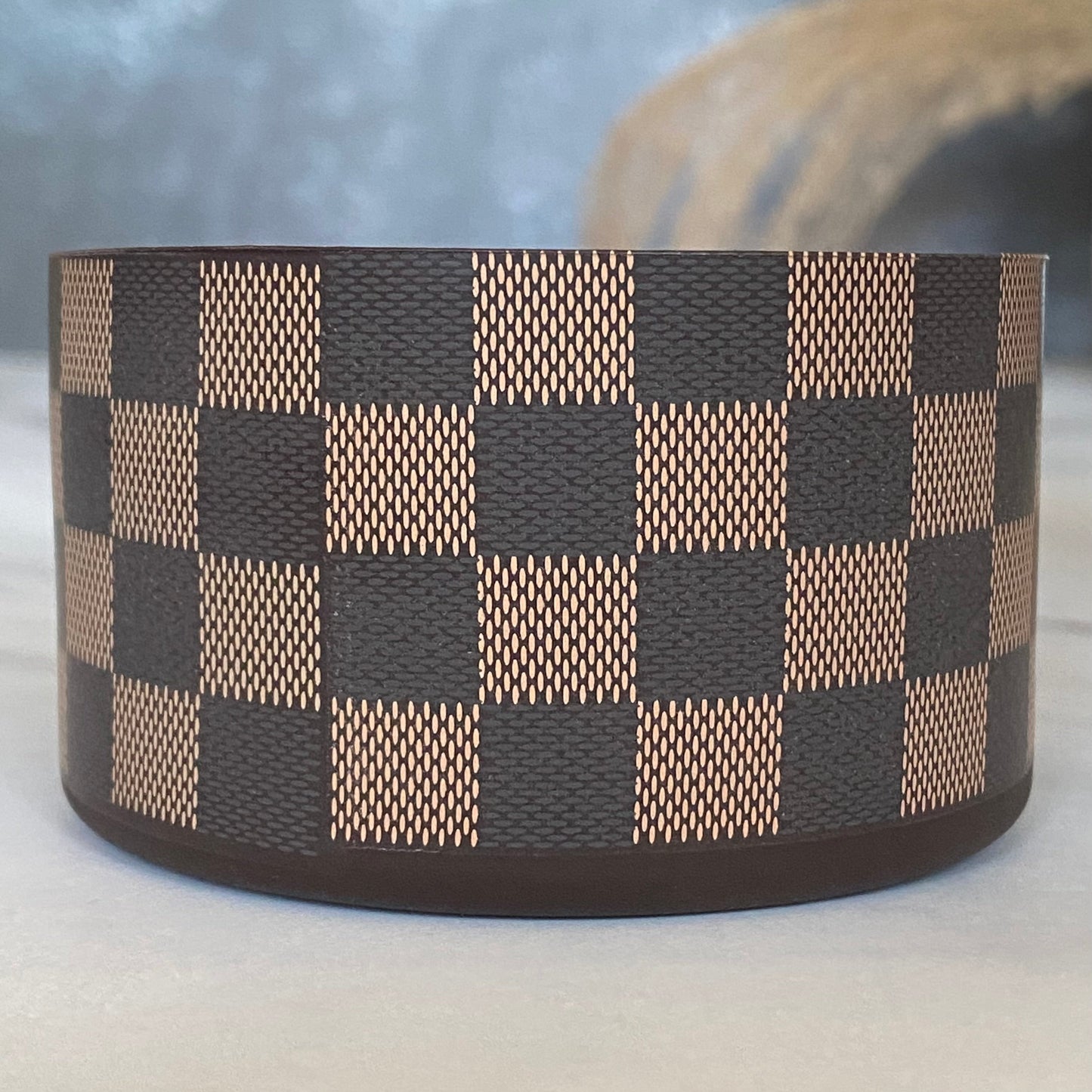 Brown Checkers Tumbler Boot -fits 20-40oz NEW!