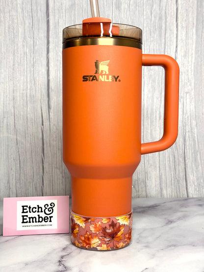 CLEAR FALL LEAVES Tumbler Boot -fits 20-40oz