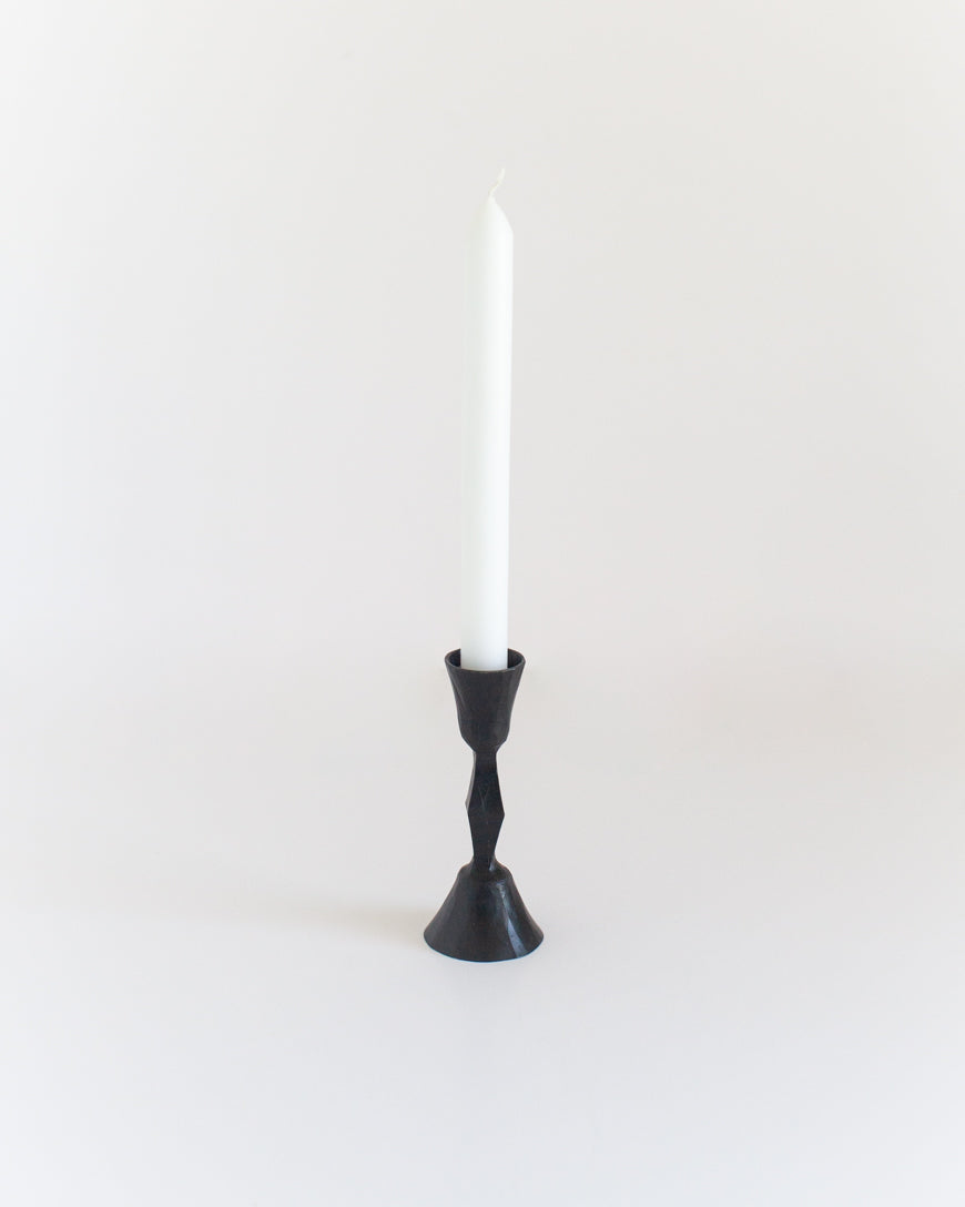 Low Diamond Hand-Forged Iron Candle Stand - Patrian Supply Co.