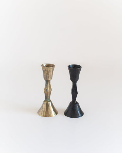 Low Diamond Hand-Forged Iron Candle Stand - Patrian Supply Co.