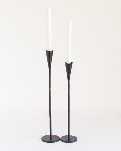 Phoenix Hand-Forged Iron Candle Stands | Set of 2 - Patrian Supply Co.