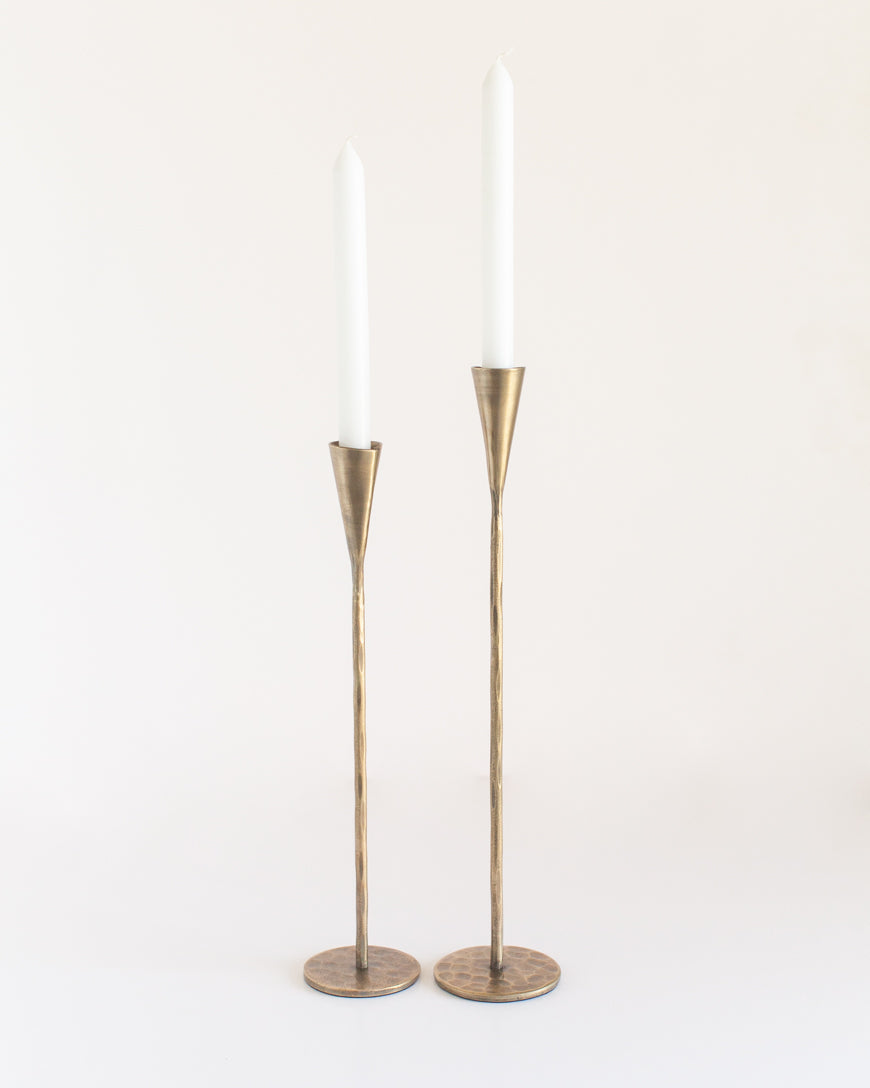 Phoenix Hand-Forged Iron Candle Stands | Set of 2 - Patrian Supply Co.