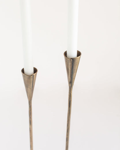 Phoenix Hand-Forged Iron Candle Stands | Set of 2 - Patrian Supply Co.