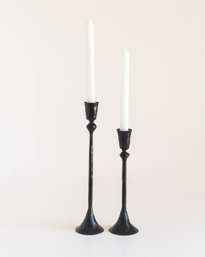 Gemini Hand-Forged Iron Candle Stands | Set of 2 - Patrian Supply Co.