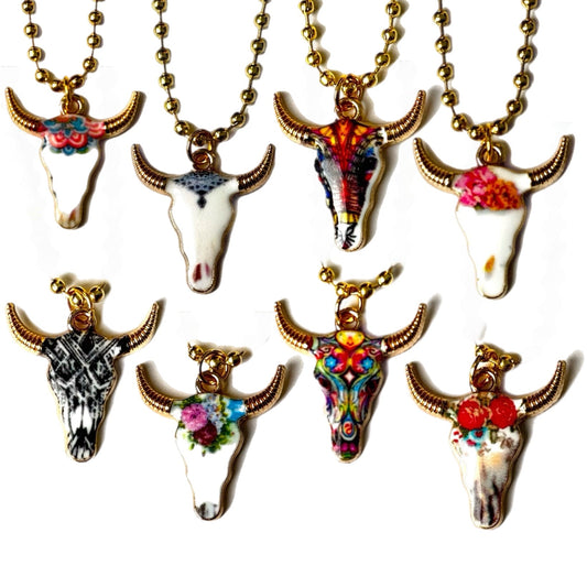 Cow Skull Charm - Tumbler Handle Charm