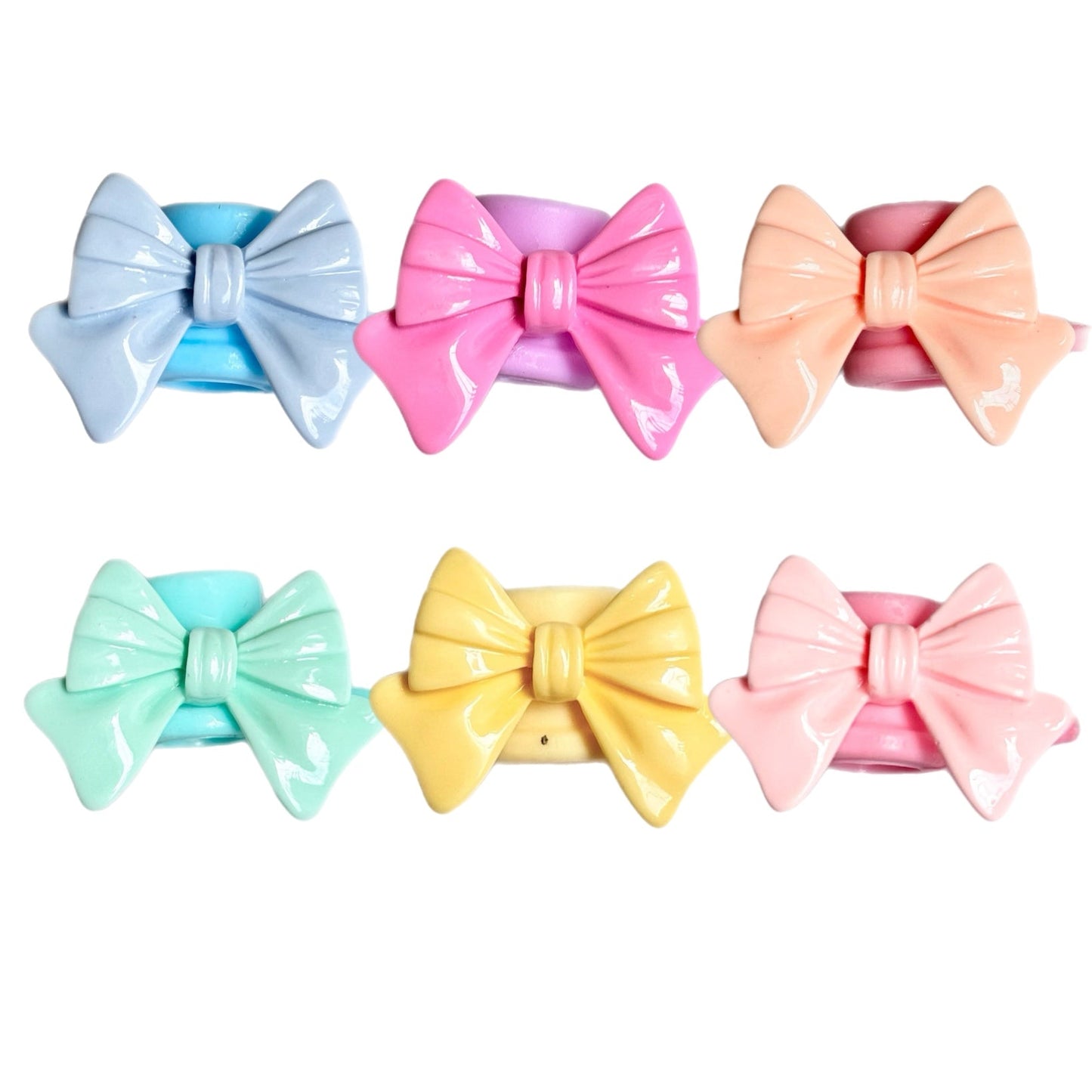 Girly Bow Straw Topper