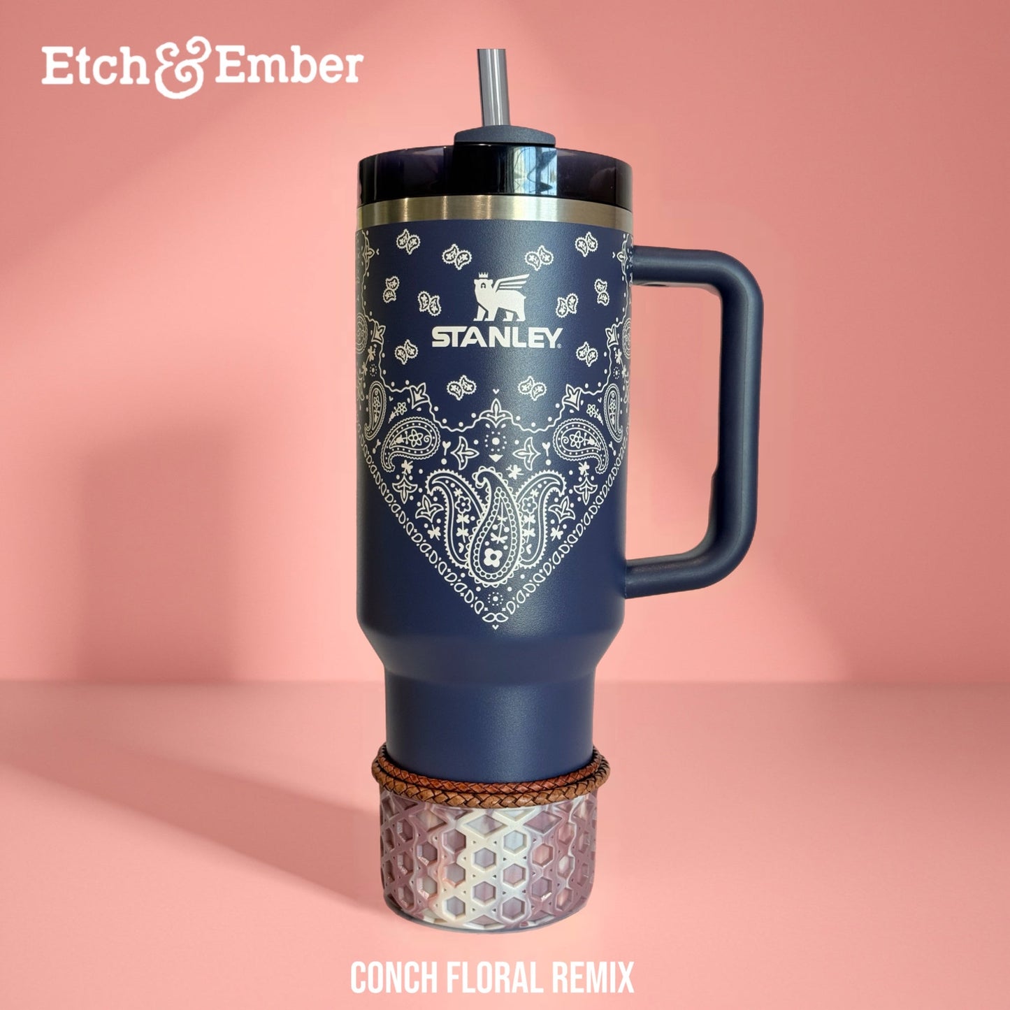 Conch Floral Remix WAFFLE Tumbler Boot -fits 20-40oz