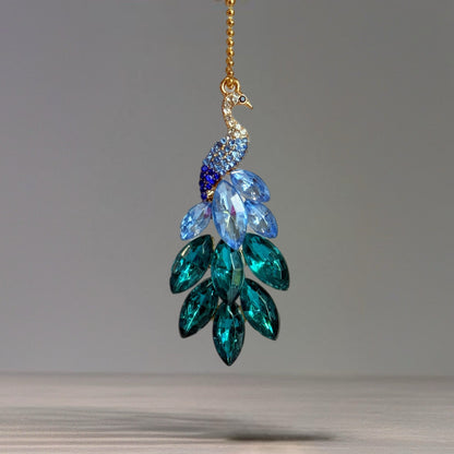 Bling Peacock Charm - Tumbler Handle Charm
