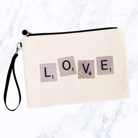 Love Scrabble Cosmetic Bag