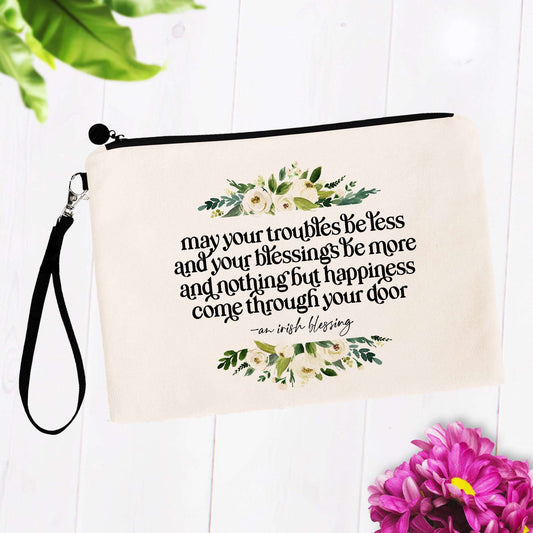 Irish Blessing Cosmetic Bag