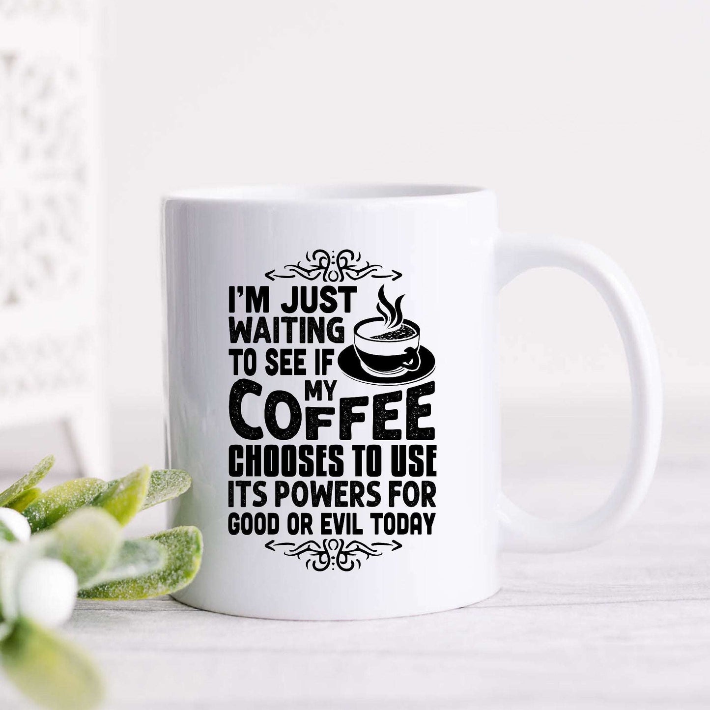 Waiting to See If My Coffee Chooses Good or Evil