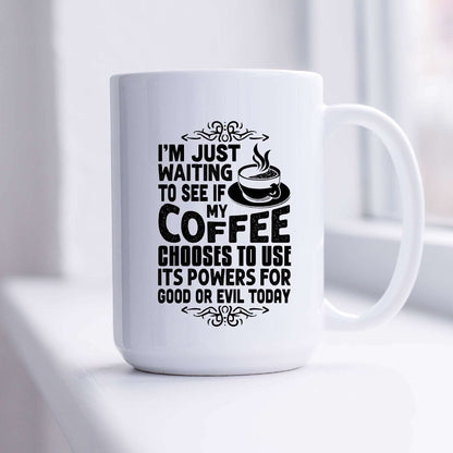 Waiting to See If My Coffee Chooses Good or Evil