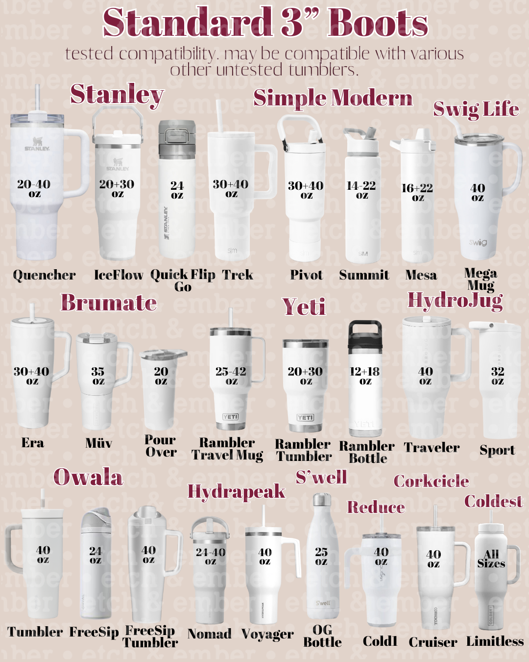 PINK TERRAZZO Stanley Tumbler Boot -fits 20-40oz