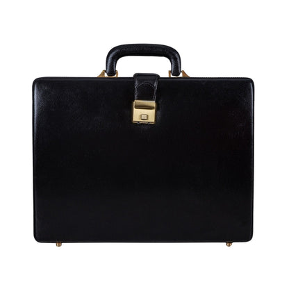 Leather Executive Men's Leather Attache Briefcase