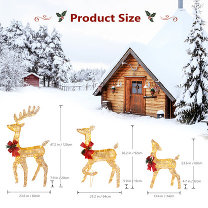 Golden Elk Family Courtyard Elk Decoration - Patrian Supply Co.