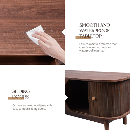 Rattan TV Stand for TVs Up To 75''