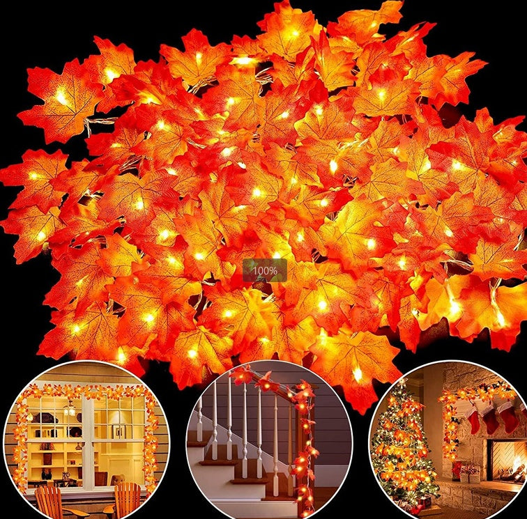 Simulation Maple Leaf Light String - Patrian Supply Co.
