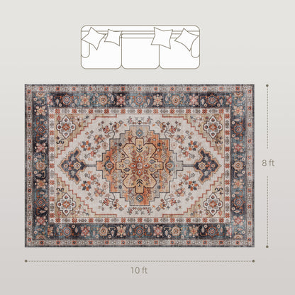 Area Rug 8x10, Machine Washable Rug