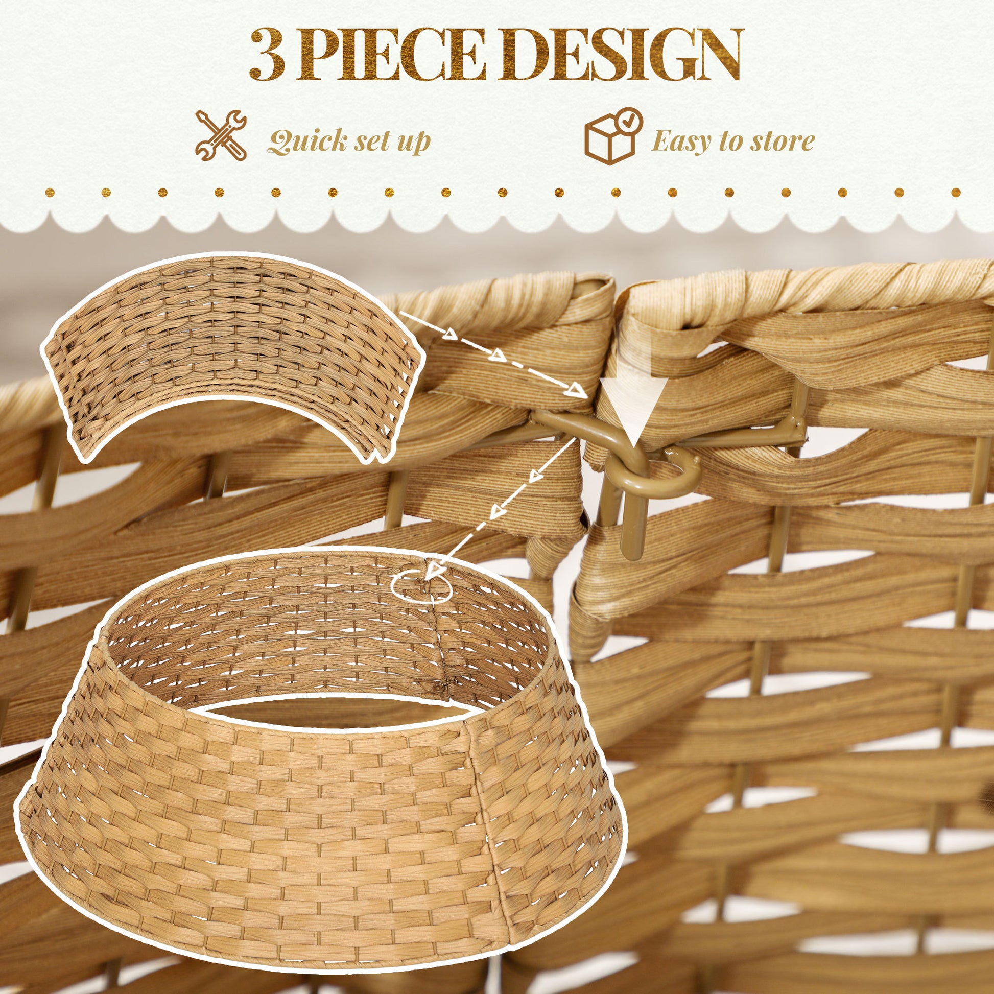 27 Inch Rustic Christmas Tree Skirt - Patrian Supply Co.