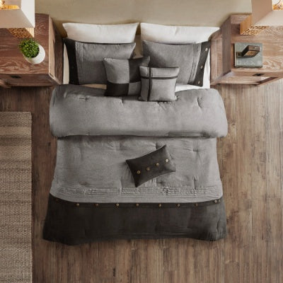 7 Piece Faux Suede Comforter Set - Patrian Supply Co.
