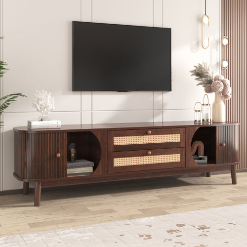 Rattan TV Stand for TVs Up To 75''