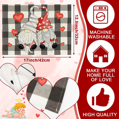 Valentines Day Placemats Set Of 4, 17x12.5 Inches