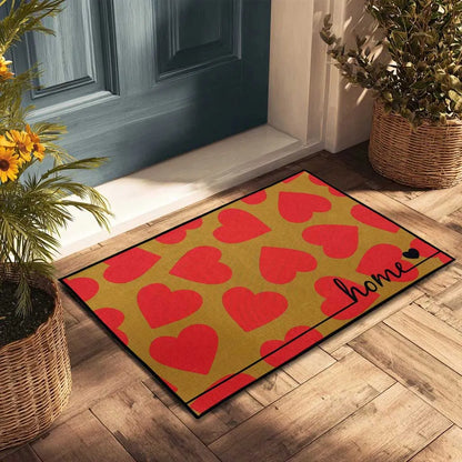 1 PC Heart Pattern Valentine's Day Non-Slip Doormat