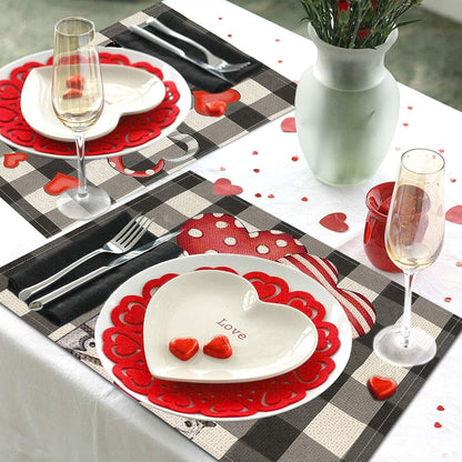 Valentines Day Placemats Set Of 4, 17x12.5 Inches