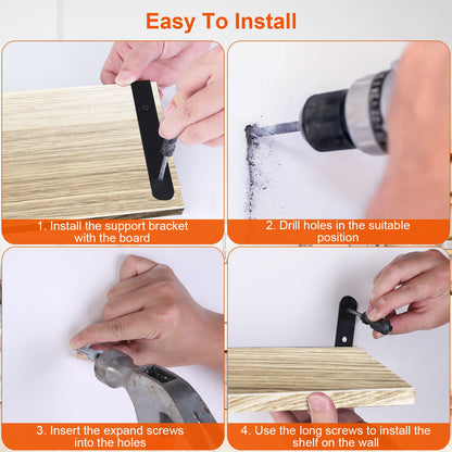 6 Sets Floating Shelves 15.74x5.74Inch