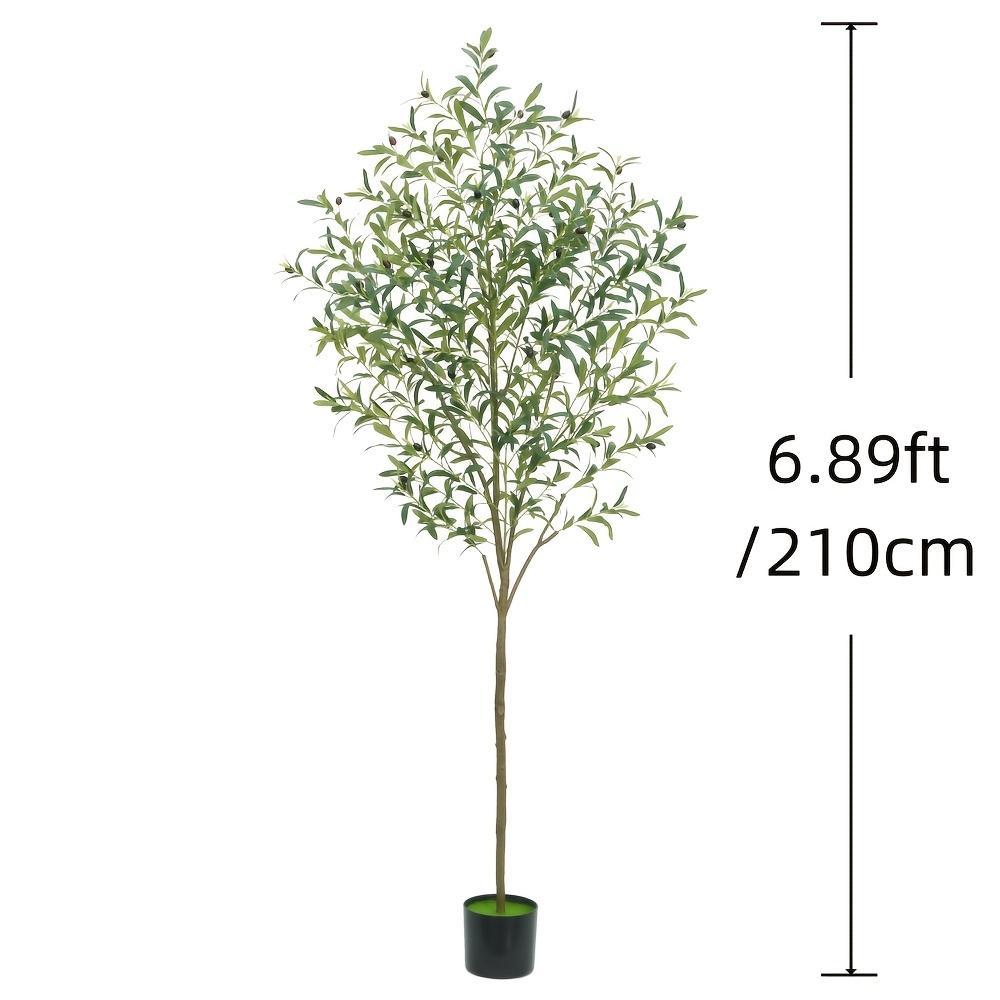1 Artificial Olive Tree, Tall Potted Olive Tree With Flower Pot